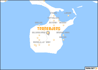map of Tranebjerg