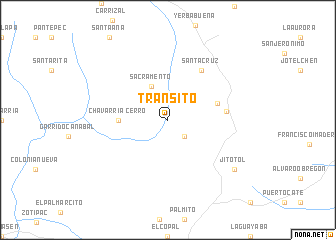 map of Tránsito