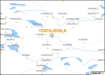 map of Tränsjömåla