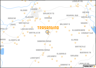 map of Trasandino