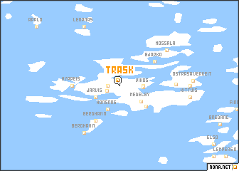 map of Träsk