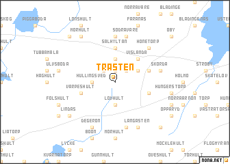 map of Trästen