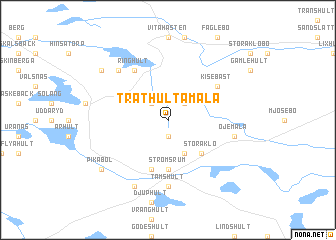 map of Träthultamåla