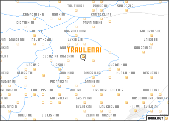 map of Traulėnai