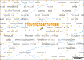 map of Travanca de Tavares