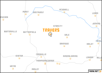 map of Travers