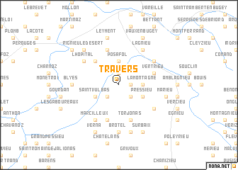 map of Travers