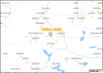 map of Trävlinge