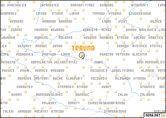 map of Travná