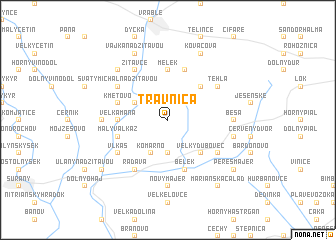 map of Trávnica