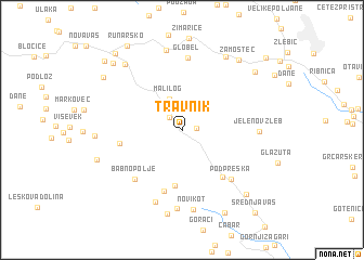map of Travnik