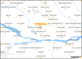 map of Trávnik