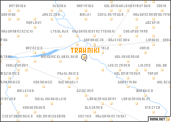 map of Trawniki