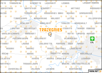 map of Trazegnies