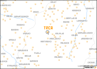 map of Trča