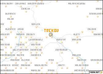 map of Trčkov