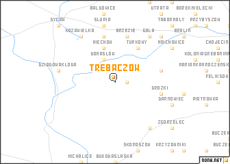 map of Trębaczów