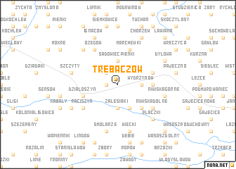 map of Trębaczów