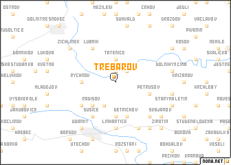 map of Třebařov