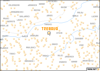 map of Trebava