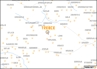 map of Trebče
