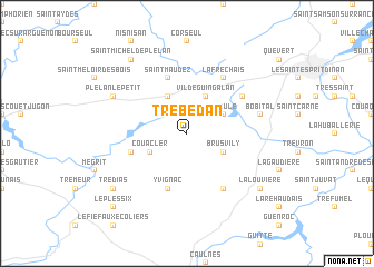 map of Trébédan