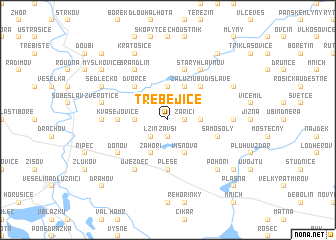 map of Třebějice