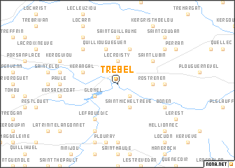 map of Trébel