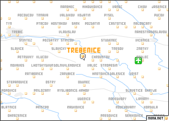 map of Třebenice