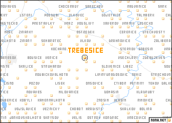 map of Třebešice