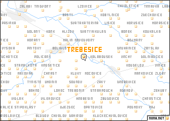 map of Třebešice