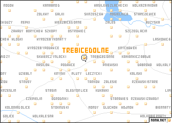 map of Trebice Dolne