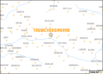 map of (( Trebickë e Sipërme ))