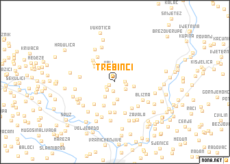 map of Trebinci