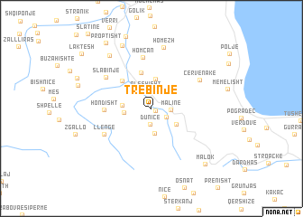 map of Trebinjë