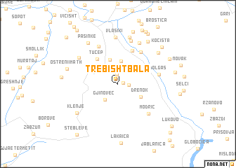 map of Trebisht-Bala