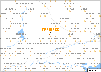 map of Třebíška