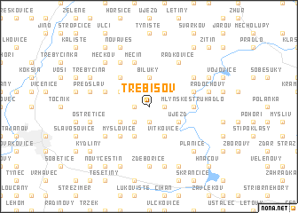 map of Třebíšov