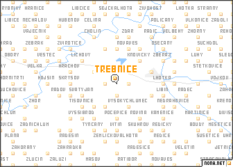 map of Třebnice