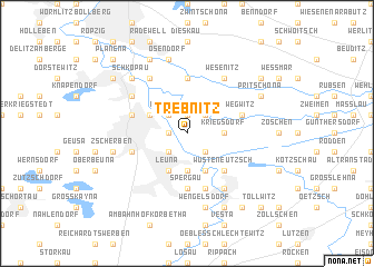 map of Trebnitz