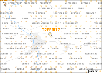 map of Trebnitz