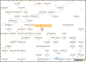 map of Třebnuška