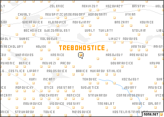 map of Třebohostice