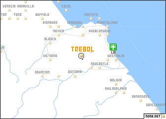 map of Trébol