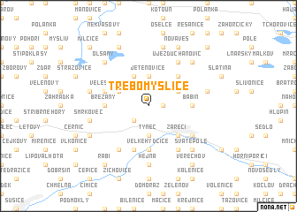 map of Třebomyslice