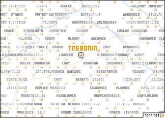 map of Třebonín