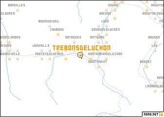map of Trébons-de-Luchon