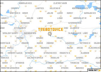 map of Třebotovice