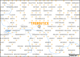 map of Třeboutice