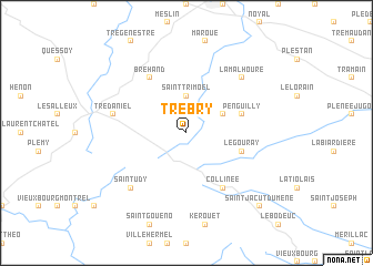 map of Trébry